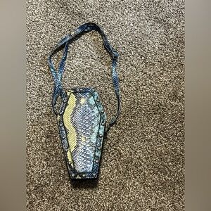 Snake Print Coffin Crossbody Bag